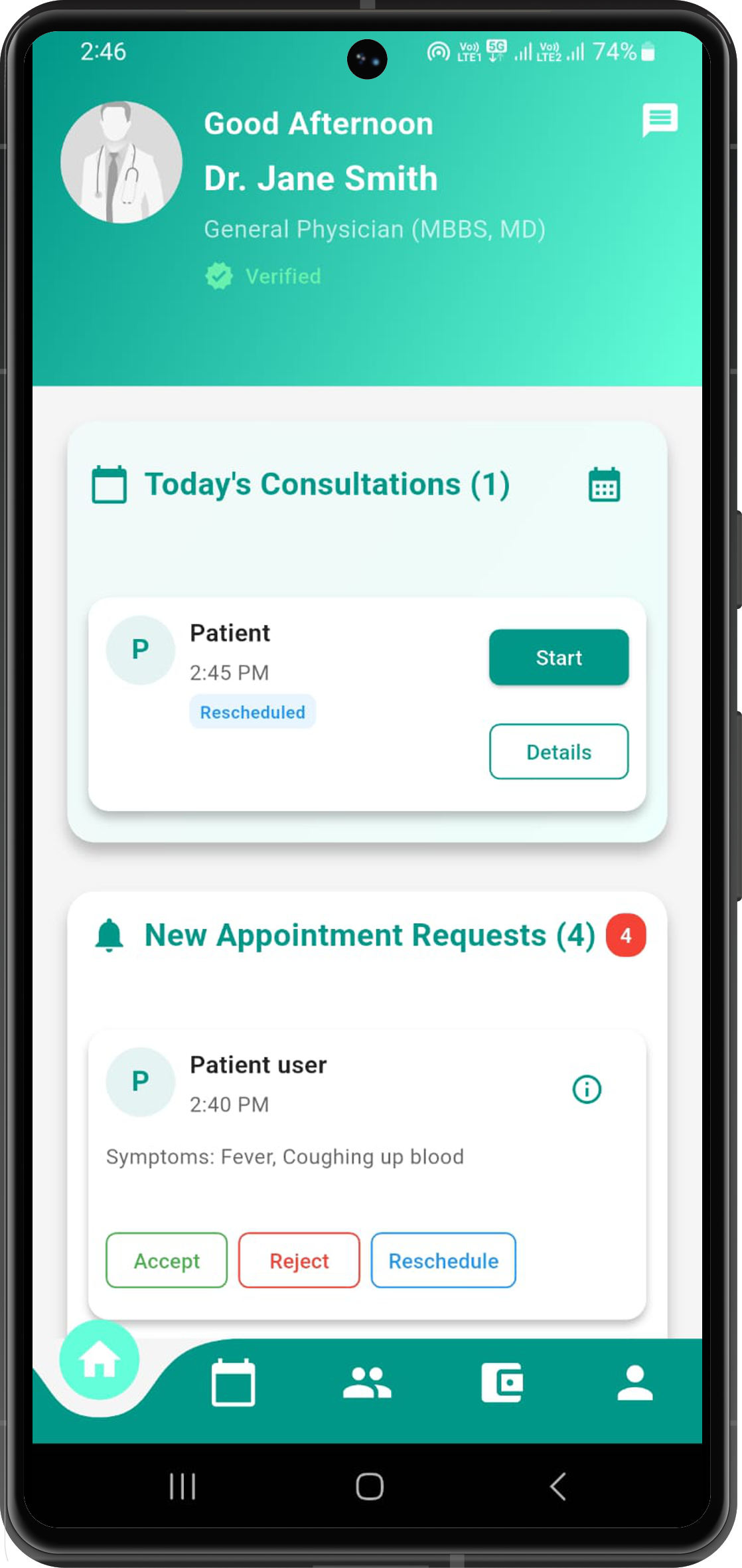 Doctor Dashboard Preview
