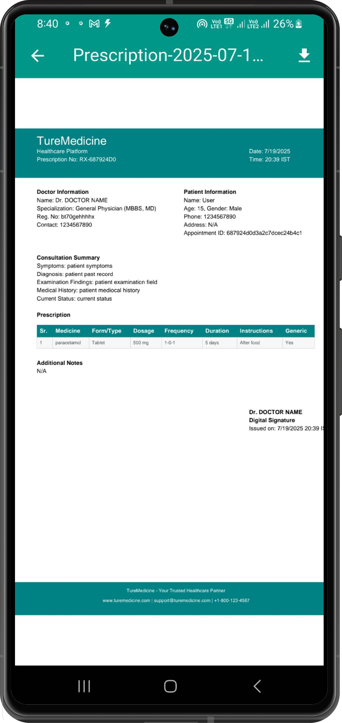 Get Prescription & Follow-up